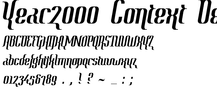 Year2000 Context Deluxe font